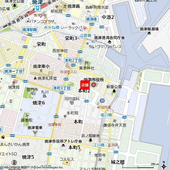 焼津支店付近の地図